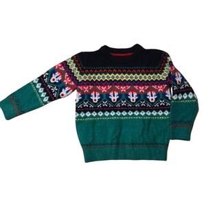 Dunnes Fair Isle Childs reindeer Christmas sweater unisex Size 4-5 holiday party